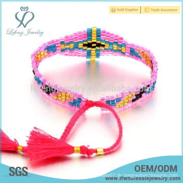 Charmante rosa Wrap Samen Perlen Designs Armband, Samen Perlen Armband Muster